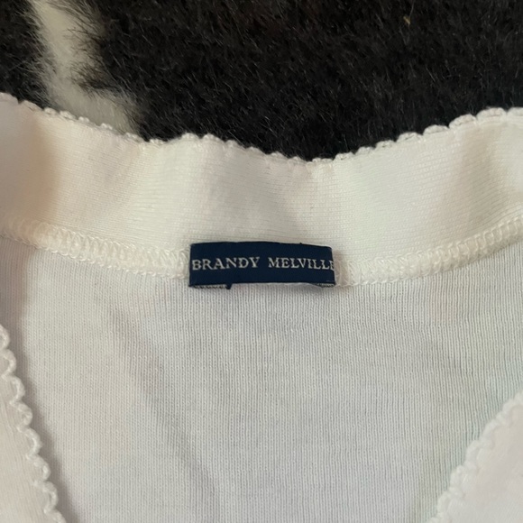 Brandy Melville Button Down Baby Tee - Picture 2 of 2